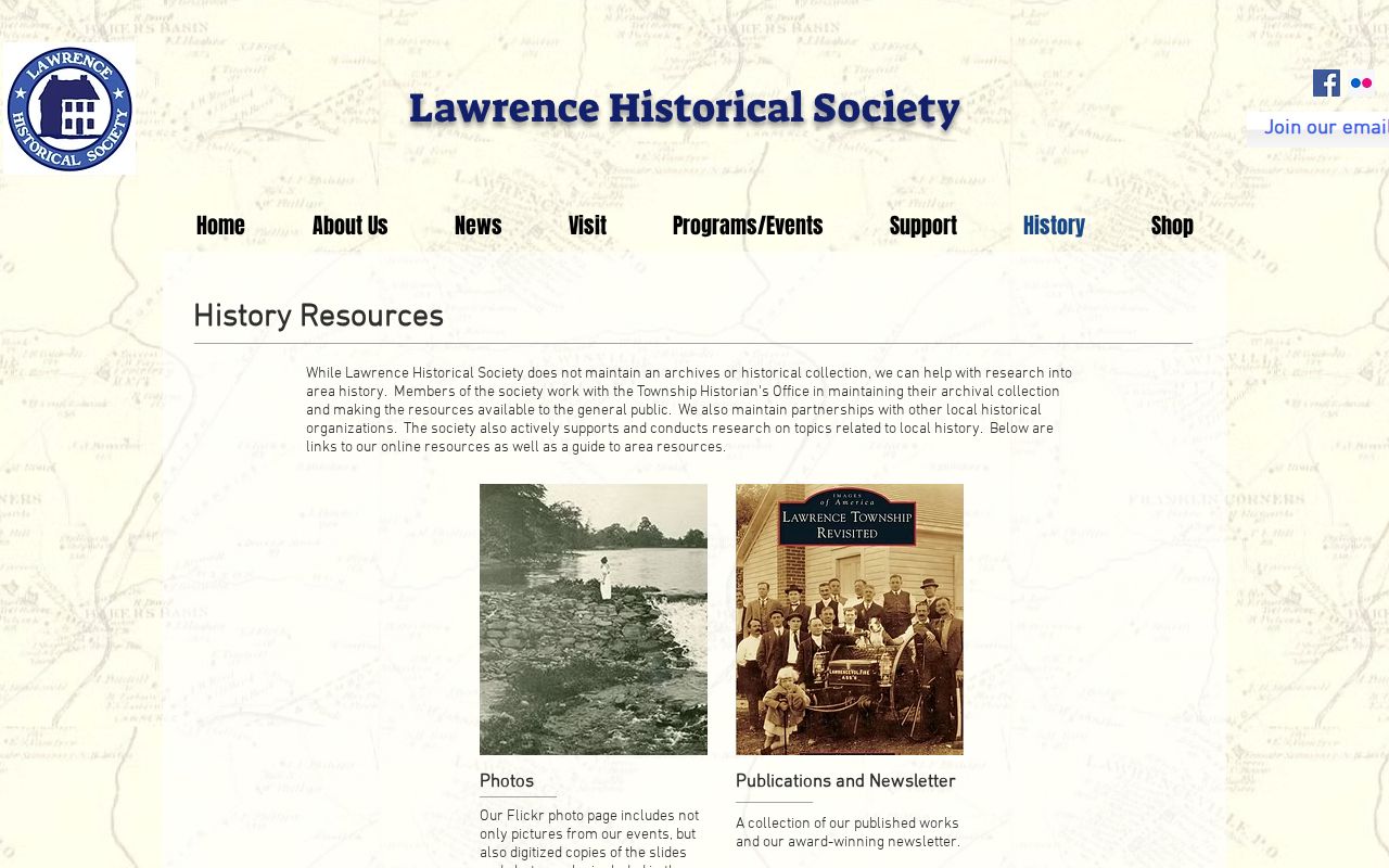 Lawrence Township city directory context from the Lawrence Historical Society