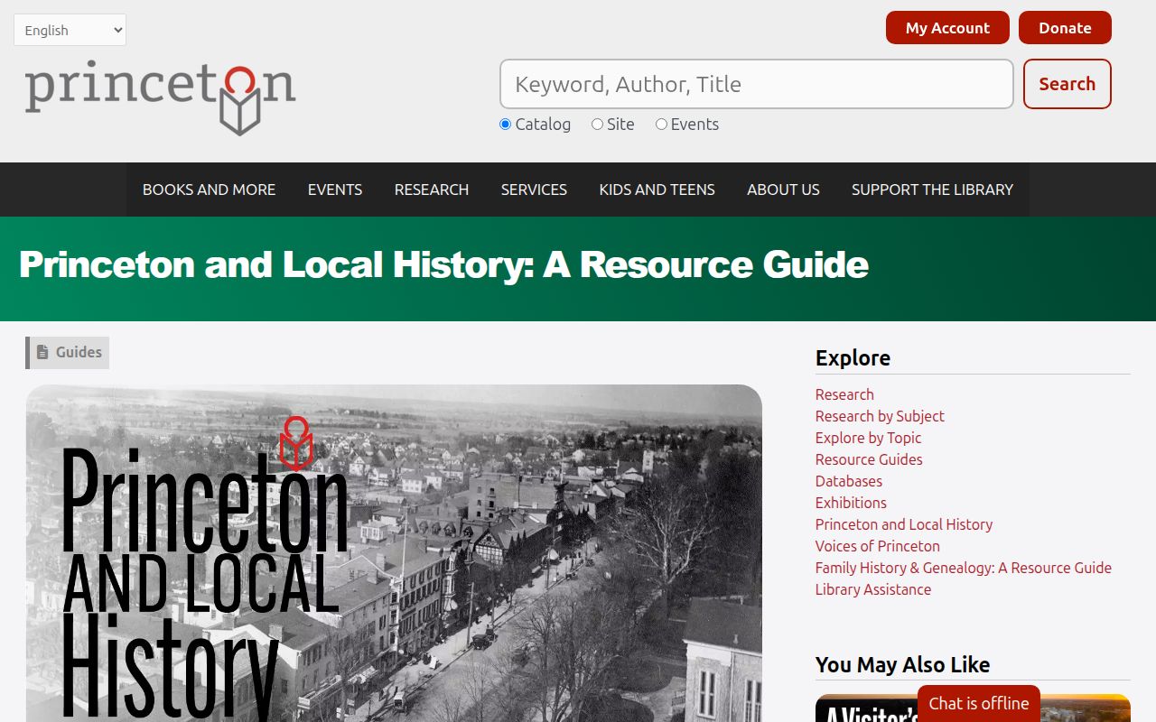 Lawrence Township city directory research at Princeton Public Library's local-history guide
