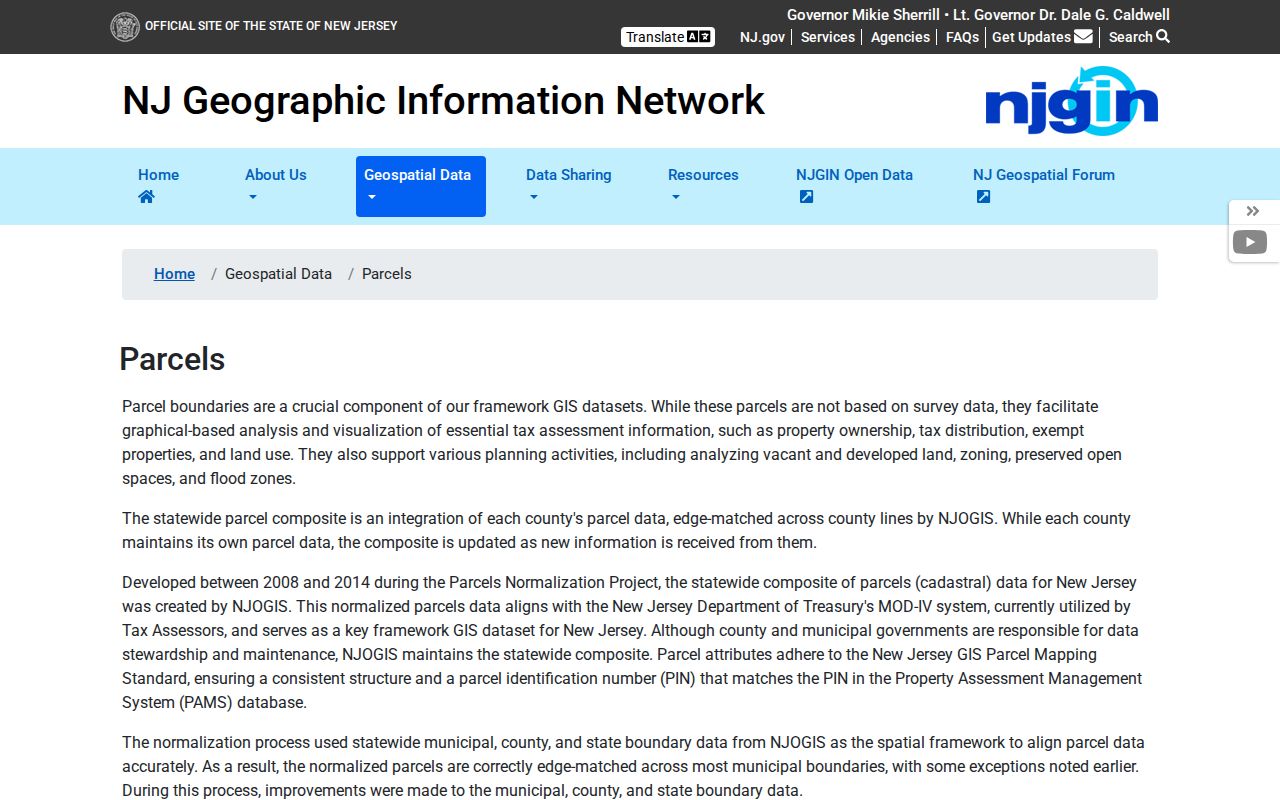 Lawrence Township neighbors parcel geography through the NJGIS Property Explorer
