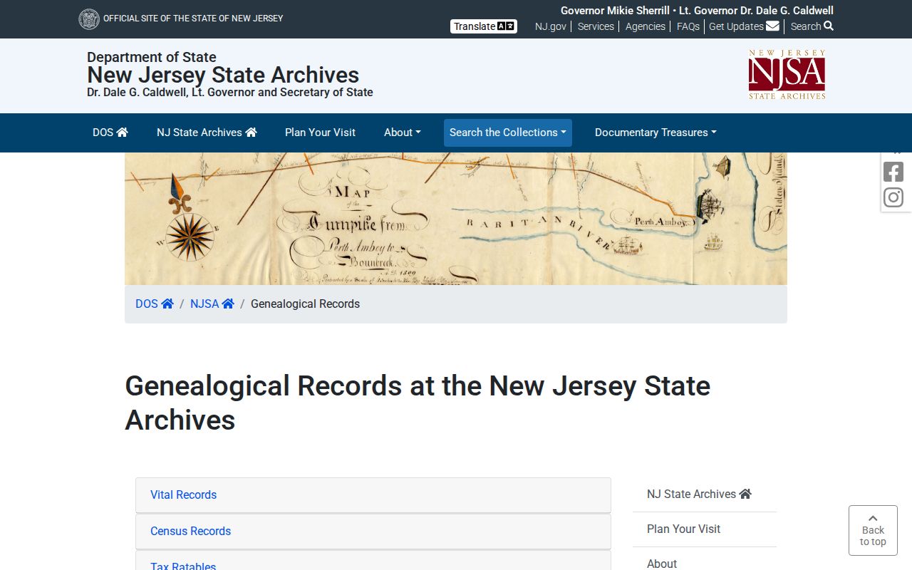 Lawrence Township previous residents research through New Jersey State Archives collections